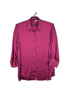 Womens Cato Est. 1946 Pink Button Up Blouse Long Sleeve Polyester Size 18/20W